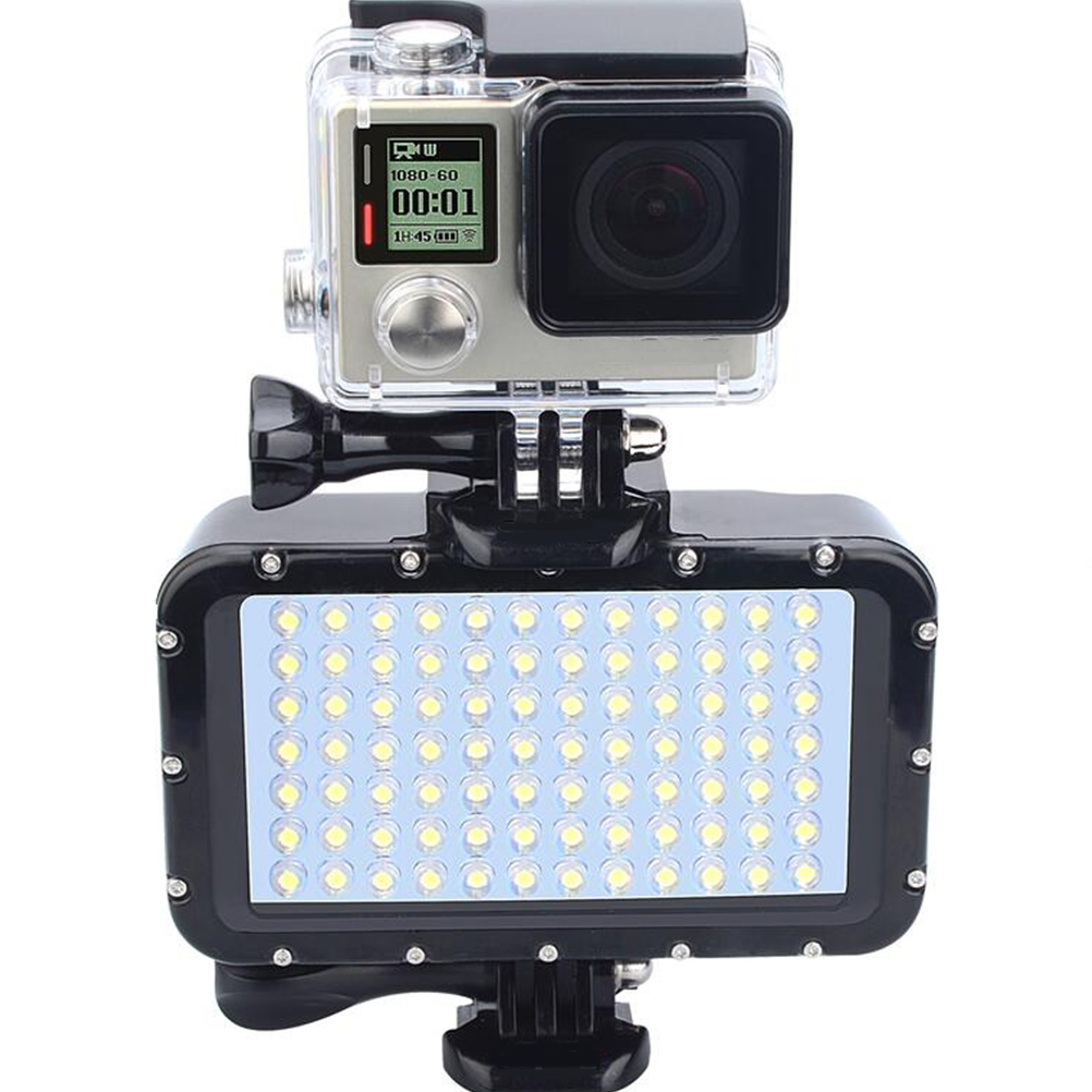 Photography Lighting Description - 50m/ 164ft Waterproof Rechargeable Dimmable Underwater