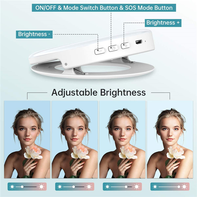 Portable LED Clip Ring Light 4 - Photography Lighting Description 评论和价格