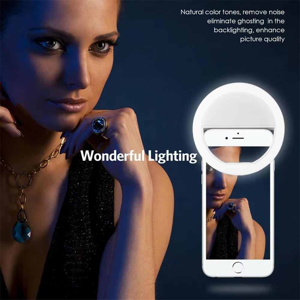 Clip On Selfie Ring Light Rech - Photography Lighting Description 评论和价格