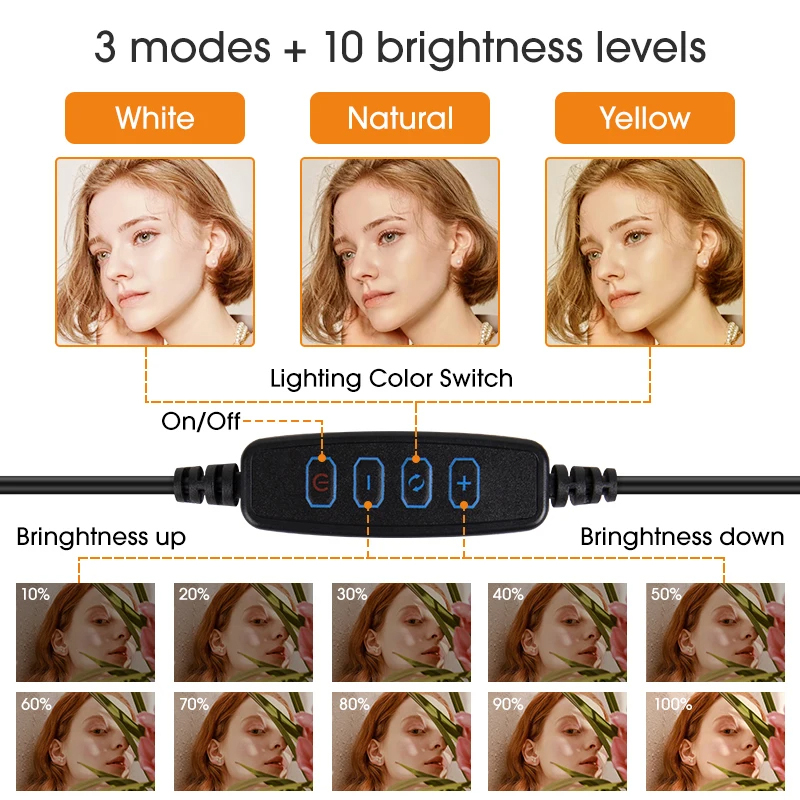 10 inch LED Selfie Ring Light  - Photography Lighting Description 评论和价格