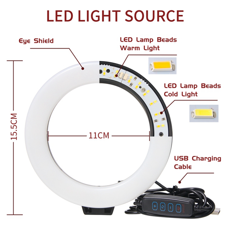 16CM Dimmable Ring Light Led S - Photography Mobile Lighting 评论和价格